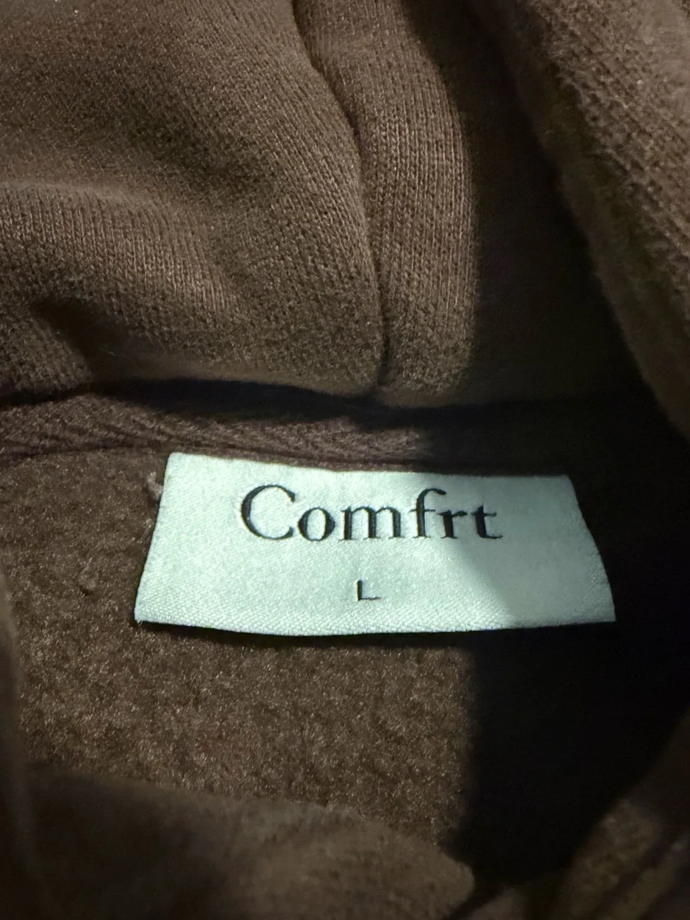 Comfrt Oversized Chocolate Brown Hoodie Size Large Comfy Cozy - Picture 4 of 6